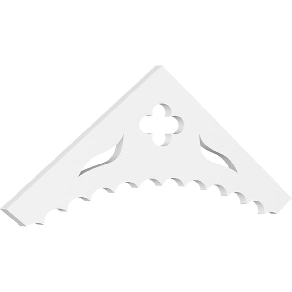 Ekena Millwork Pitch Wellington Architectural Grade PVC Gable Pediment, 36"W x 6"H x 1"P (4/12) GPP036X006X100WEL - main
